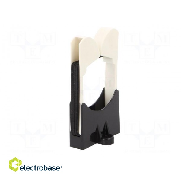 Screw mounted clamp | polyamide | black | W: 30mm | L: 41.7mm | H: 72.6mm image 2