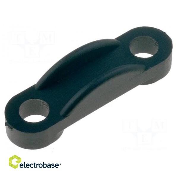 Screw mounted clamp | polyamide | black | UL94V-2 | Ømount.hole: 3mm
