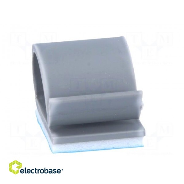 Self-adhesive cable holder | PVC | grey | 13.2mm image 5