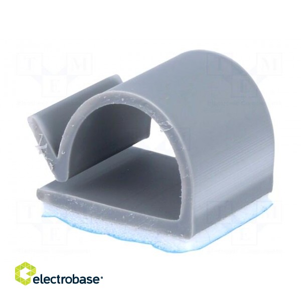 Self-adhesive cable holder | PVC | grey | 13.2mm image 8