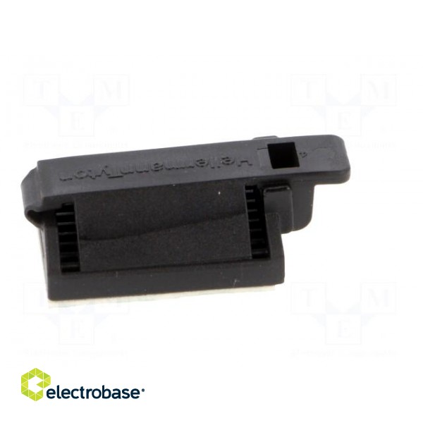 Self-adhesive cable holder | polyamide | black paveikslėlis 7