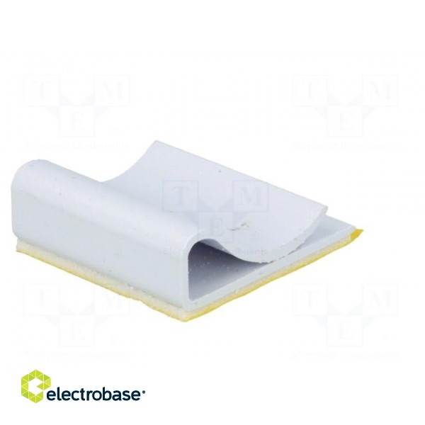 Self-adhesive cable holder | PVC | grey paveikslėlis 6