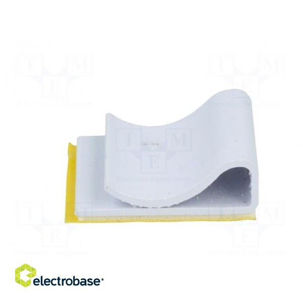 Self-adhesive cable holder | PVC | grey paveikslėlis 3