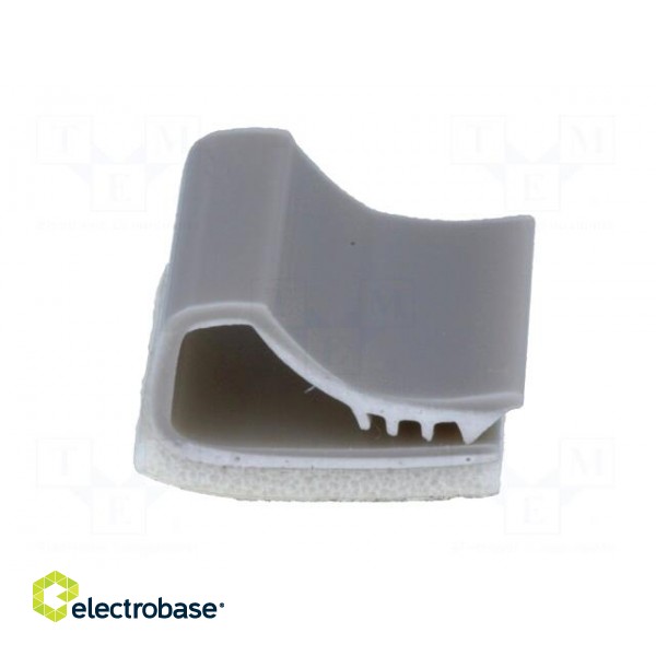 Self-adhesive cable holder | PVC | grey paveikslėlis 7