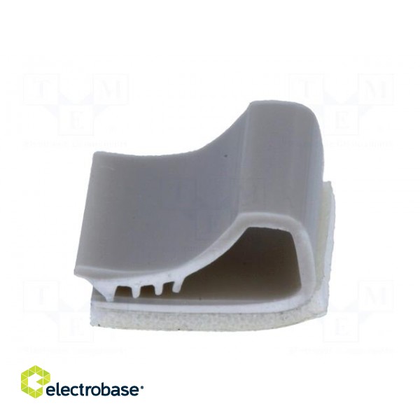 Self-adhesive cable holder | PVC | grey paveikslėlis 3