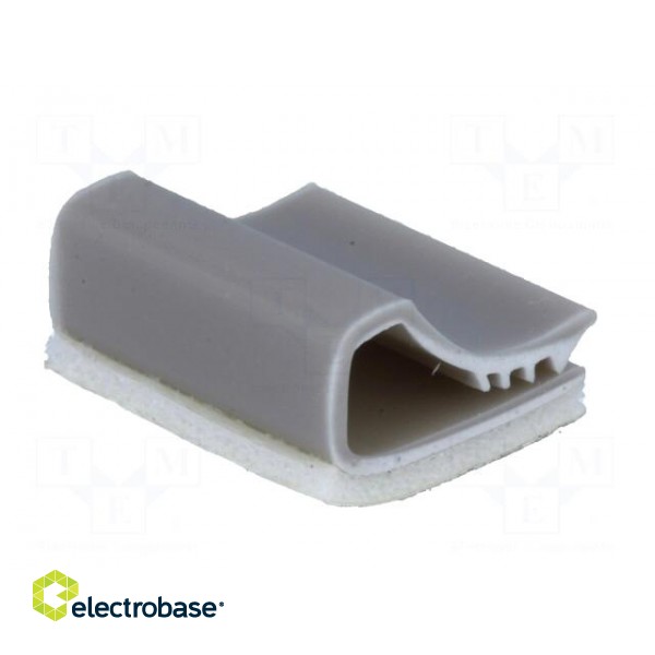 Self-adhesive cable holder | PVC | grey image 6