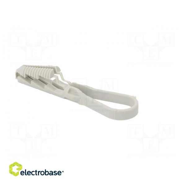 Cable strap clip | ØBundle : 3÷13mm | W: 4mm | polyamide | light grey image 8