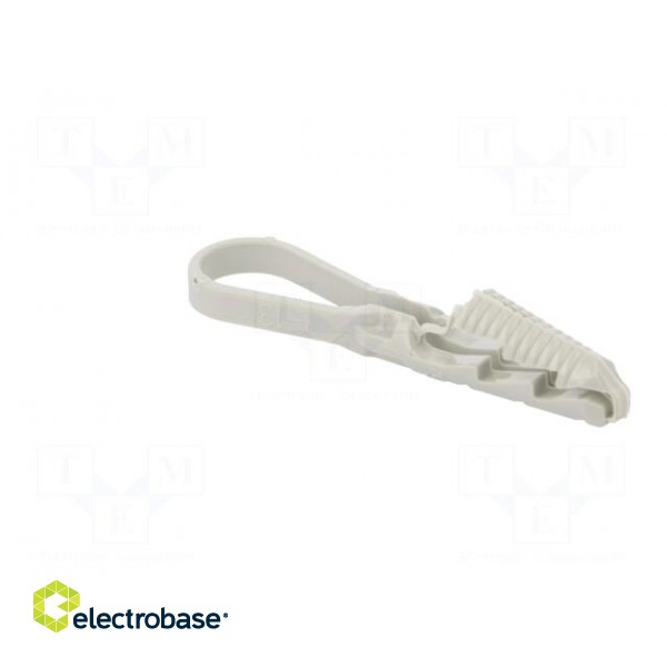 Cable strap clip | ØBundle : 3÷13mm | W: 4mm | polyamide | light grey image 4