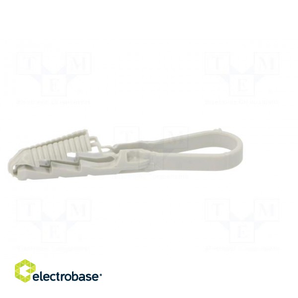 Cable strap clip | ØBundle : 3÷13mm | W: 4mm | polyamide | light grey image 7