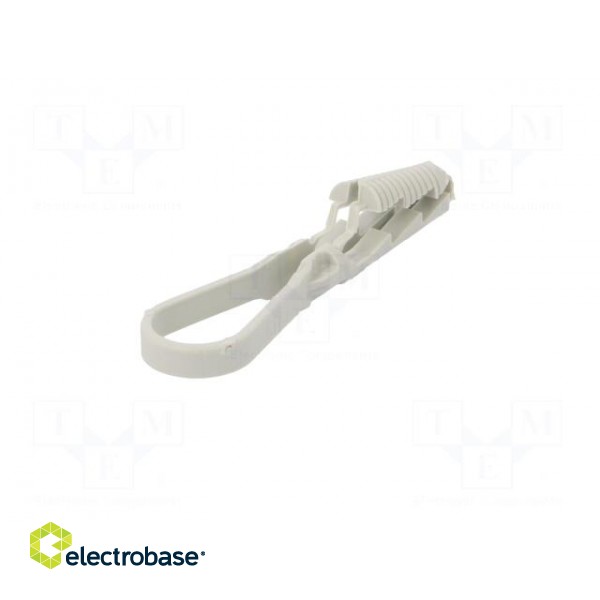 Cable strap clip | ØBundle : 3÷13mm | W: 4mm | polyamide | light grey image 2