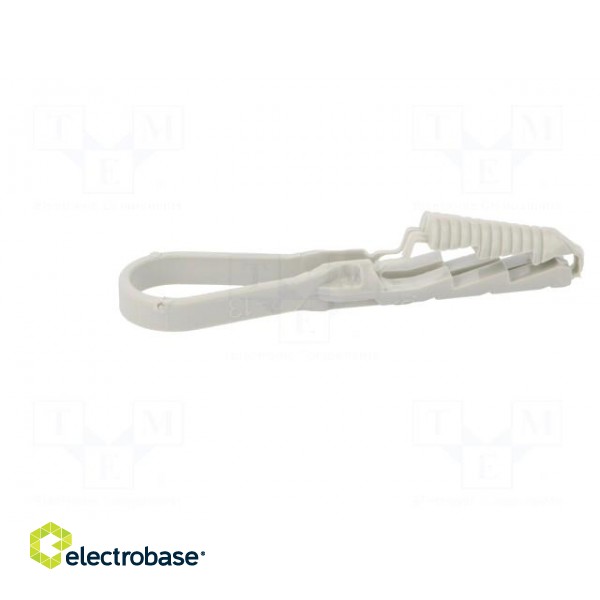 Cable strap clip | ØBundle : 3÷13mm | W: 4mm | polyamide | light grey image 3