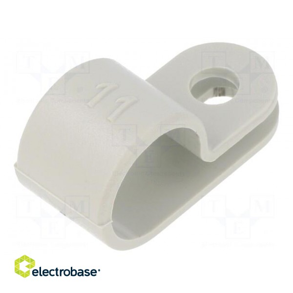 Fixing clamp | Cable P-clips | ØBundle : 11mm | W: 10mm | polyamide фото 1