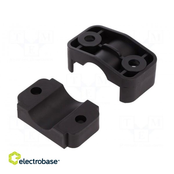 Fixing clamp | Cable P-clips | ØBundle : 17÷27mm | polyamide | black paveikslėlis 2