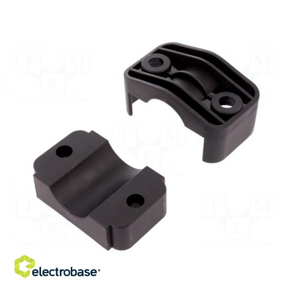 Fixing clamp | Cable P-clips | ØBundle : 25÷46mm | polyamide | black paveikslėlis 2