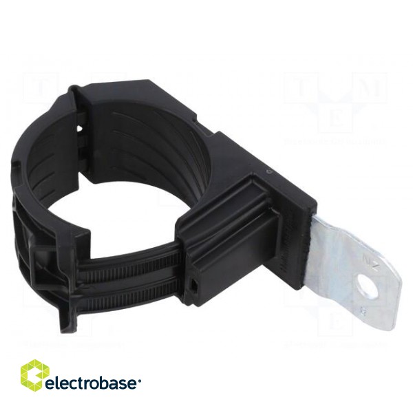 Fixing clamp | Cable P-clips | ØBundle : 36÷51mm | W: 34.9mm | black paveikslėlis 2
