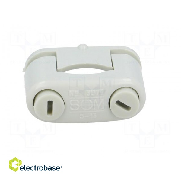 Fixing clamp | Cable P-clips | ØBundle : 5÷14mm | W: 12mm | light grey image 9