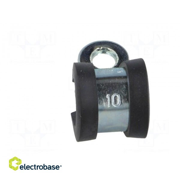 Fixing clamp | ØBundle : 10mm | W: 12mm | steel | Cover material: EPDM image 5