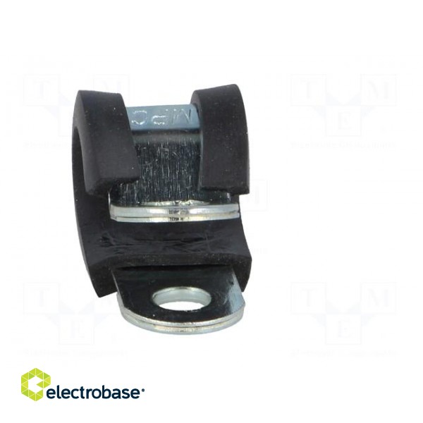 Fixing clamp | ØBundle : 10mm | W: 12mm | steel | Cover material: EPDM image 9