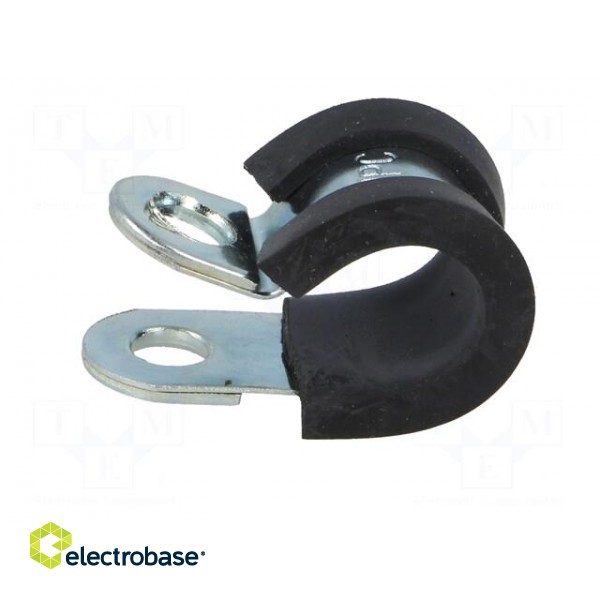 Fixing clamp | ØBundle : 10mm | W: 12mm | steel | Cover material: EPDM image 3