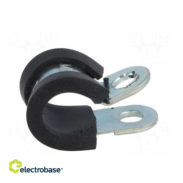 Fixing clamp | ØBundle : 10mm | W: 12mm | steel | Cover material: EPDM image 7