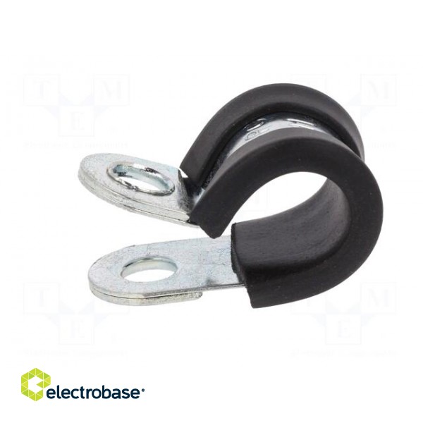 Fixing clamp | ØBundle : 11mm | W: 15mm | steel | Cover material: EPDM фото 3