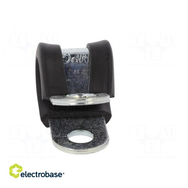 Fixing clamp | ØBundle : 11mm | W: 15mm | steel | Cover material: EPDM image 9