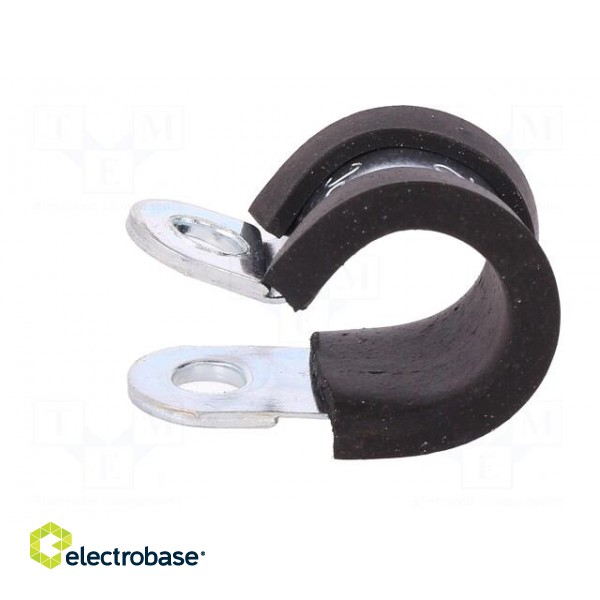 Fixing clamp | ØBundle : 12mm | W: 12mm | steel | Cover material: EPDM фото 3