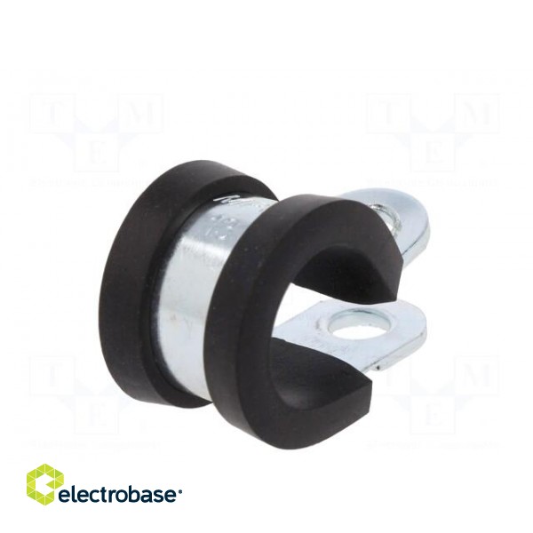 Fixing clamp | ØBundle : 13mm | W: 12mm | steel | Cover material: EPDM image 6