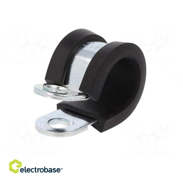 Fixing clamp | ØBundle : 13mm | W: 12mm | steel | Cover material: EPDM image 2