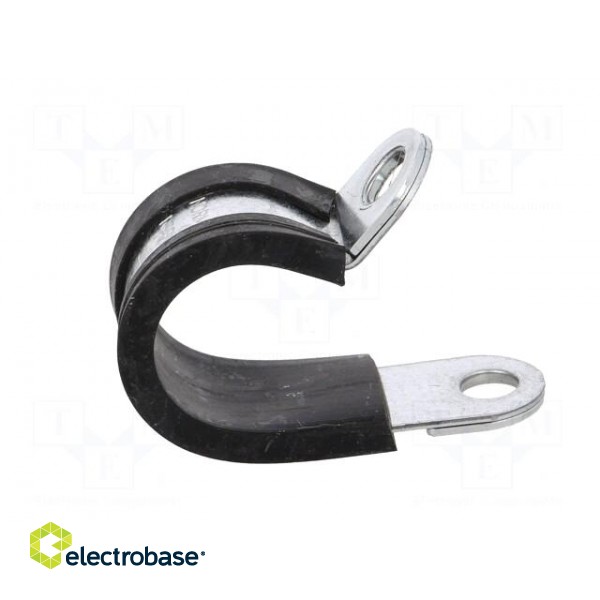Fixing clamp | ØBundle : 13mm | W: 15mm | steel | Ømount.hole: 6.4mm paveikslėlis 7