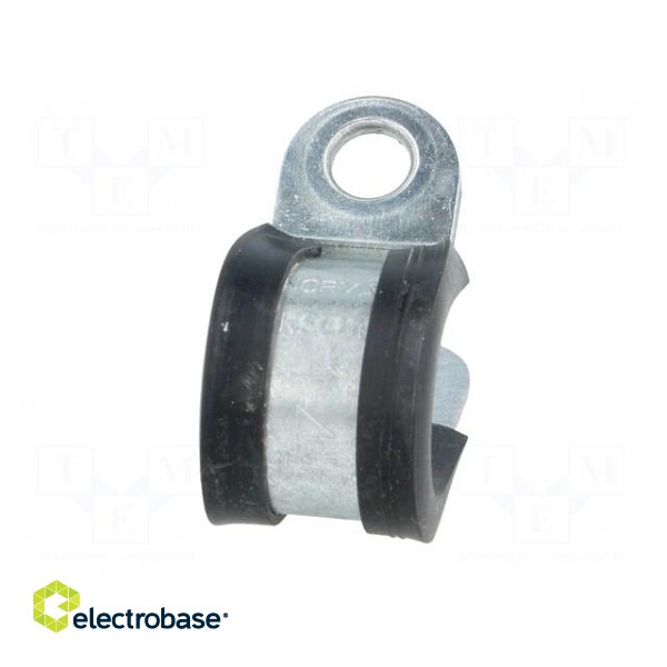 Fixing clamp | ØBundle : 14mm | W: 15mm | steel | Ømount.hole: 6.4mm image 5