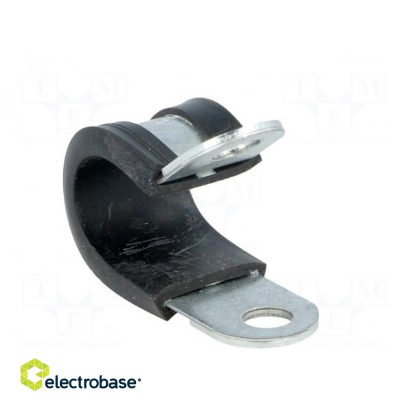 Fixing clamp | ØBundle : 14mm | W: 15mm | steel | Ømount.hole: 6.4mm image 8