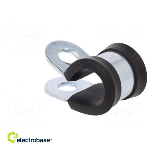 Fixing clamp | ØBundle : 14mm | W: 20mm | steel | Cover material: EPDM фото 4