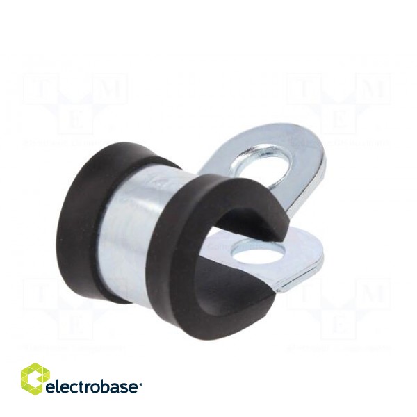 Fixing clamp | ØBundle : 14mm | W: 20mm | steel | Cover material: EPDM фото 6