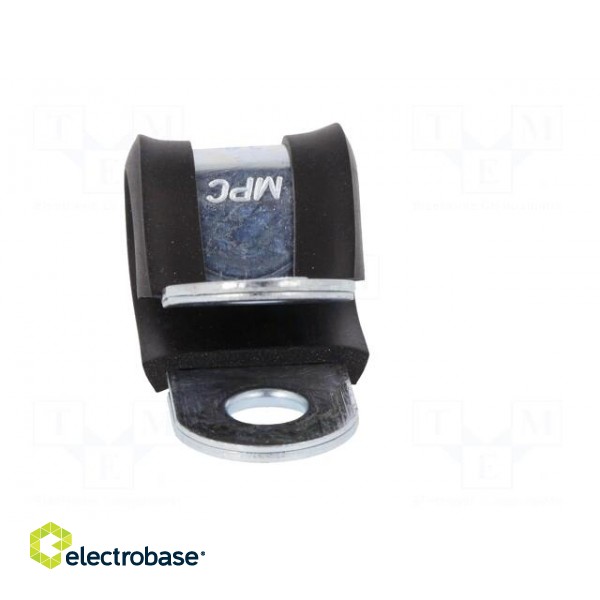 Fixing clamp | ØBundle : 14mm | W: 20mm | steel | Cover material: EPDM image 9