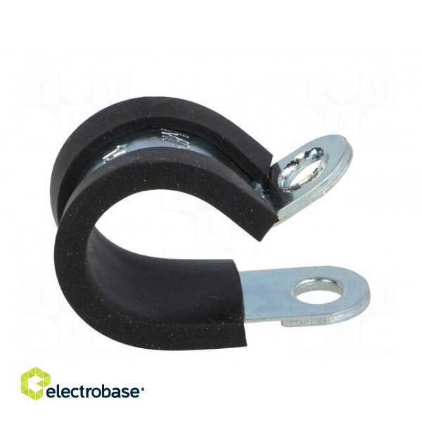 Fixing clamp | ØBundle : 15mm | W: 12mm | steel | Cover material: EPDM image 7