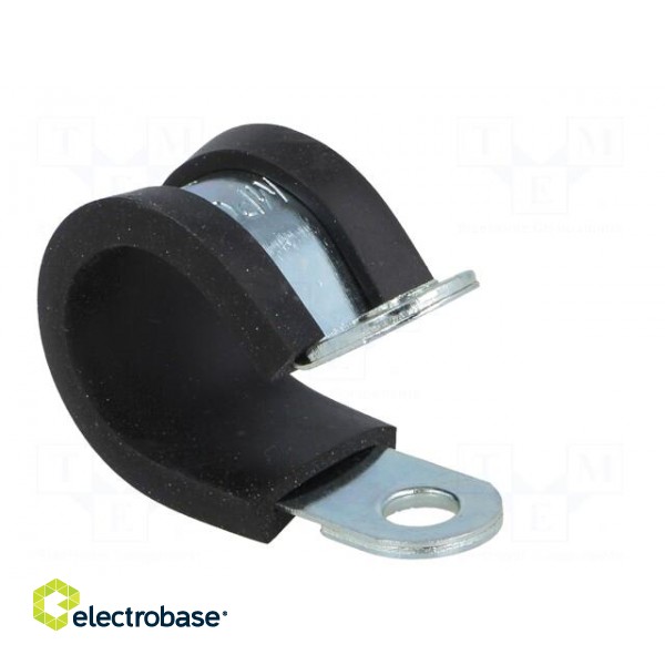 Fixing clamp | ØBundle : 15mm | W: 12mm | steel | Cover material: EPDM image 8