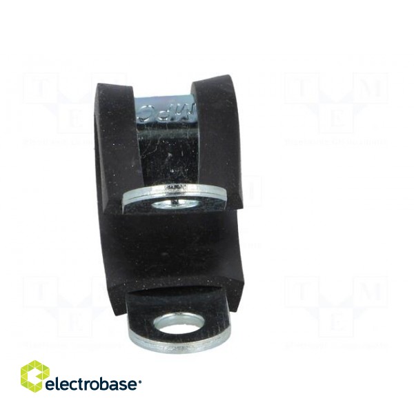 Fixing clamp | ØBundle : 15mm | W: 12mm | steel | Cover material: EPDM image 9