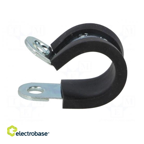 Fixing clamp | ØBundle : 15mm | W: 12mm | steel | Cover material: EPDM image 3