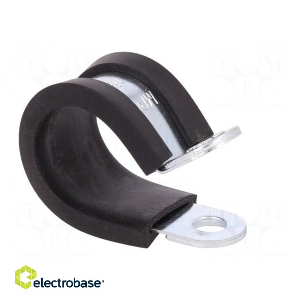 Fixing clamp | ØBundle : 16mm | W: 12mm | steel | Cover material: EPDM image 8