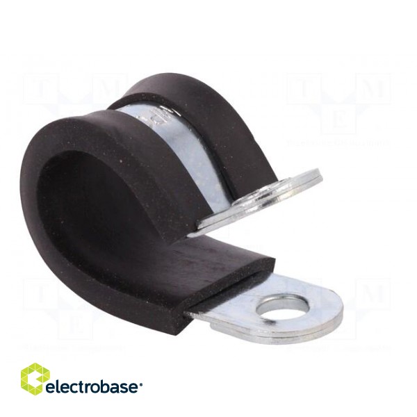 Fixing clamp | ØBundle : 16mm | W: 15mm | steel | Cover material: EPDM image 8