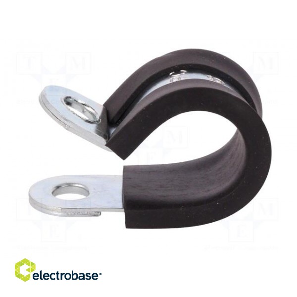 Fixing clamp | ØBundle : 16mm | W: 15mm | steel | Cover material: EPDM фото 3