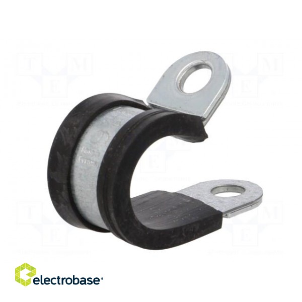 Fixing clamp | ØBundle : 16mm | W: 15mm | steel | Ømount.hole: 6.4mm image 6