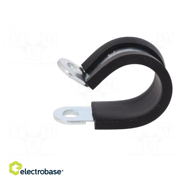 Fixing clamp | ØBundle : 18mm | W: 12mm | steel | Cover material: EPDM фото 3