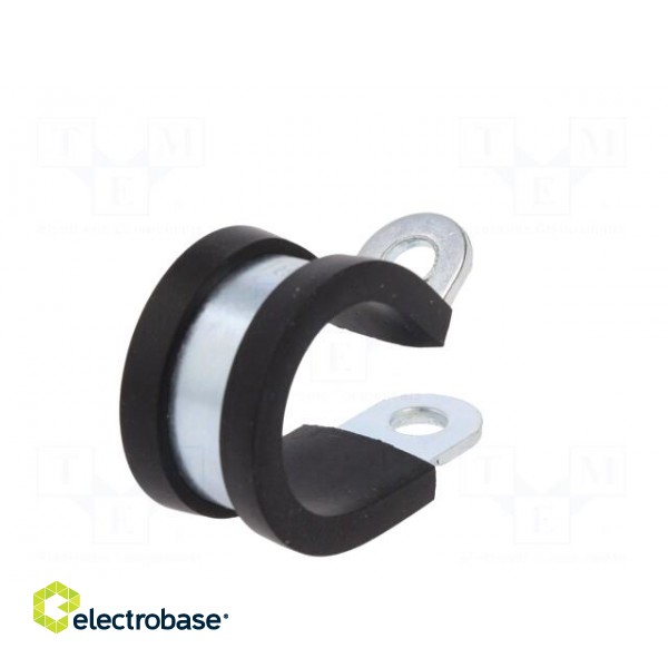Fixing clamp | ØBundle : 18mm | W: 12mm | steel | Cover material: EPDM фото 6