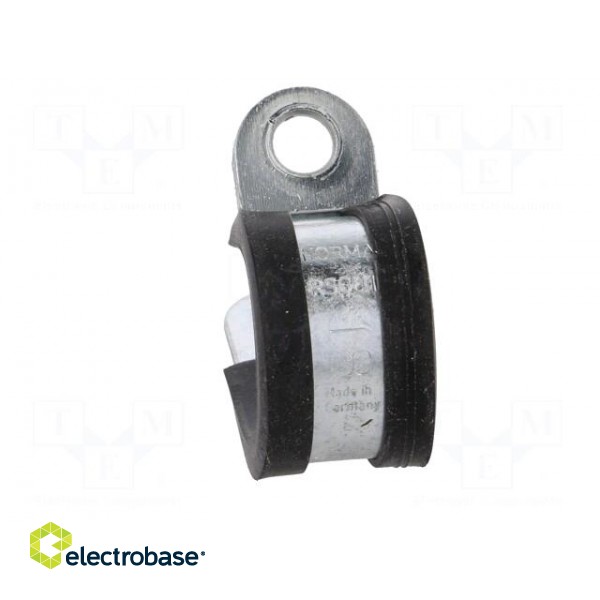 Fixing clamp | ØBundle : 18mm | W: 15mm | steel | Ømount.hole: 6.4mm paveikslėlis 5