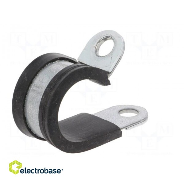 Fixing clamp | ØBundle : 19mm | W: 15mm | steel | Ømount.hole: 6.4mm image 6