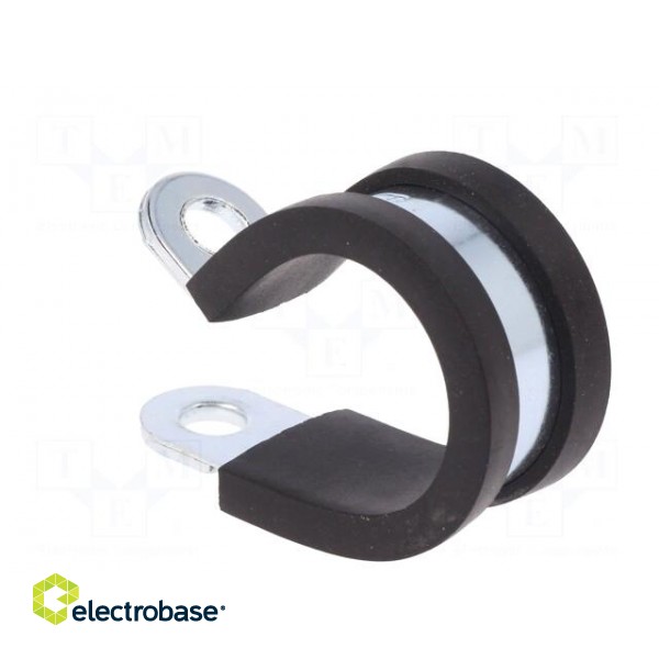 Fixing clamp | ØBundle : 19mm | W: 19mm | steel | Cover material: EPDM фото 4