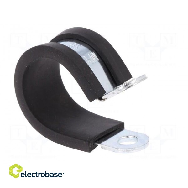 Fixing clamp | ØBundle : 19mm | W: 19mm | steel | Cover material: EPDM фото 8