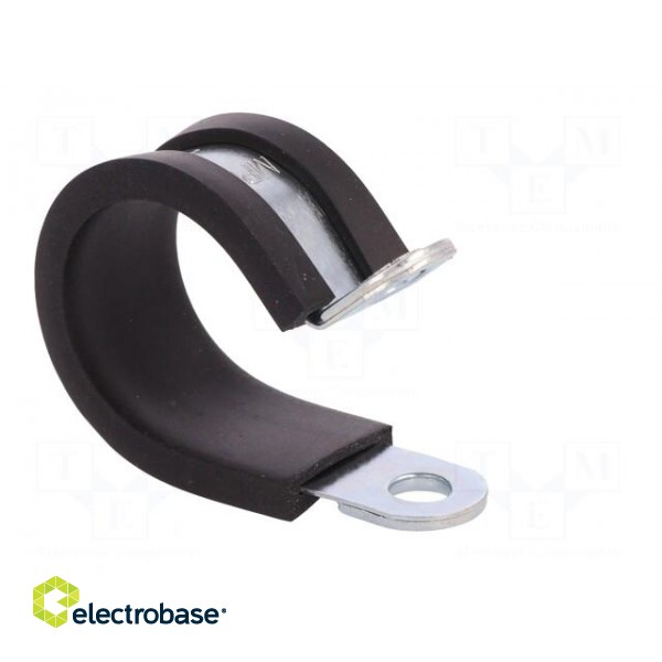 Fixing clamp | ØBundle : 20mm | W: 12mm | steel | Cover material: EPDM image 8